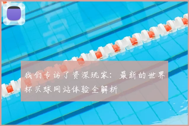 我们专访了资深玩家：最新的世界杯买球网站体验全解析